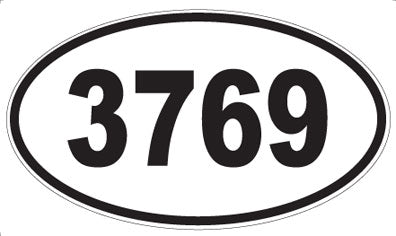 3769 - Oval Sticker