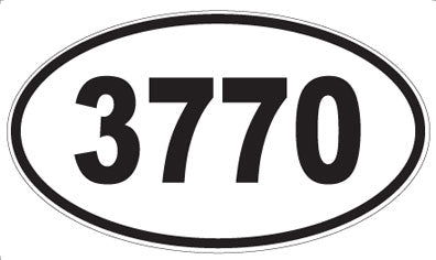 3770 - Oval Sticker