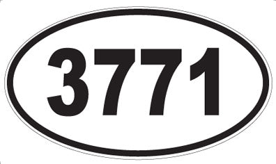 3771 - Oval Sticker