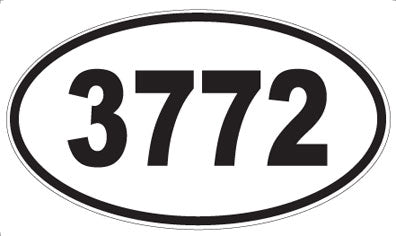 3772 - Oval Sticker