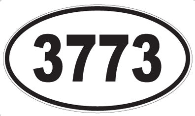 3773 - Oval Sticker