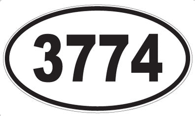 3774 - Oval Sticker