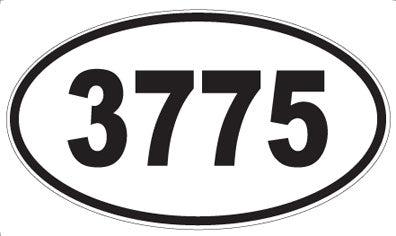 3775 - Oval Sticker