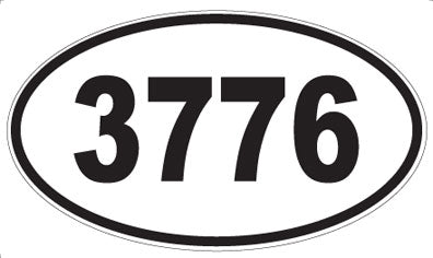 3776 - Oval Sticker