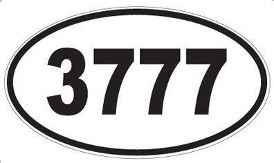 3777 - Oval Sticker