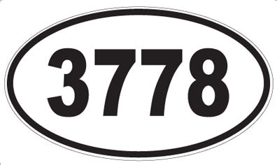 3778 - Oval Sticker