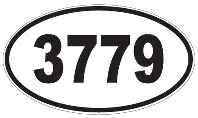 3779 - Oval Sticker