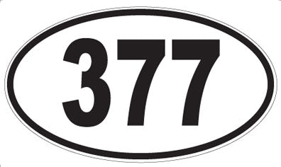377 - Oval Sticker