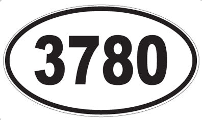3780 - Oval Sticker