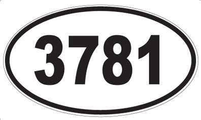 3781 - Oval Sticker