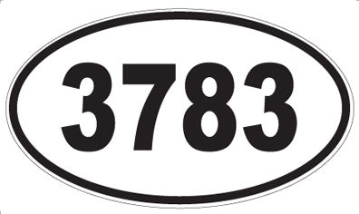 3783 - Oval Sticker