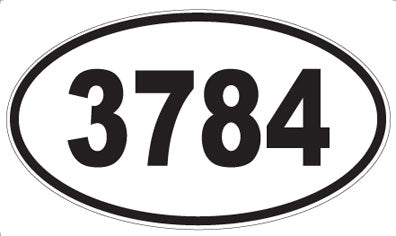 3784 - Oval Sticker