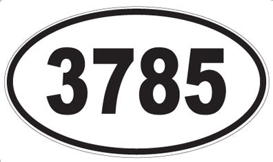 3785 - Oval Sticker