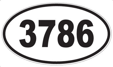 3786 - Oval Sticker