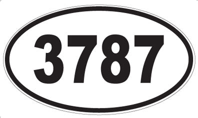 3787 - Oval Sticker