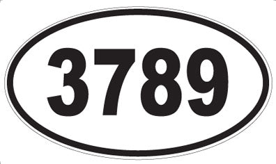 3789 - Oval Sticker