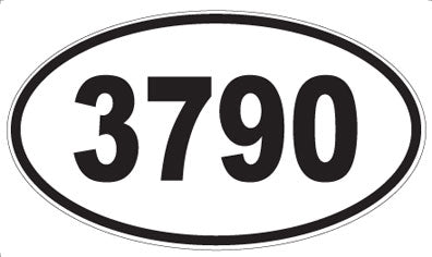 3790 - Oval Sticker