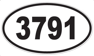 3791 - Oval Sticker