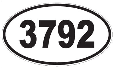 3792 - Oval Sticker