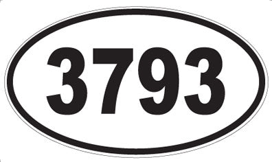 3793 - Oval Sticker