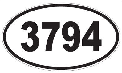 3794 - Oval Sticker