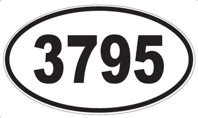 3795 - Oval Sticker