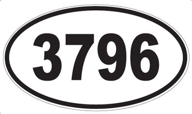 3796 - Oval Sticker