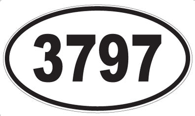 3797 - Oval Sticker