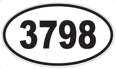 3798 - Oval Sticker
