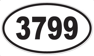 3799 - Oval Sticker
