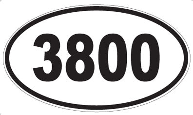 3800 - Oval Sticker