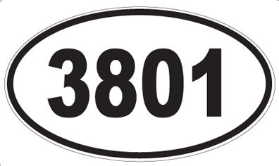 3801 - Oval Sticker