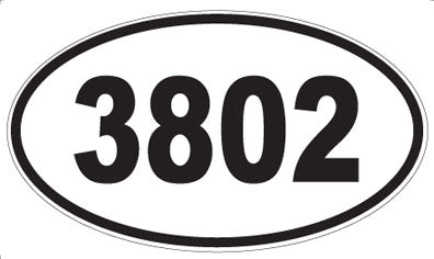 3802 - Oval Sticker