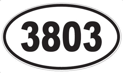 3803 - Oval Sticker