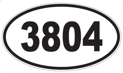 3804 - Oval Sticker
