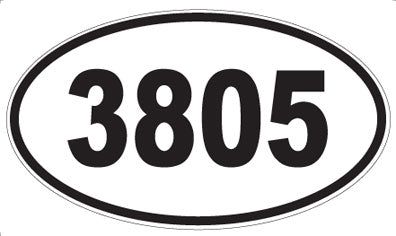 3805 - Oval Sticker