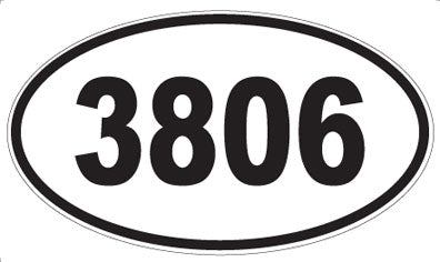 3806 - Oval Sticker