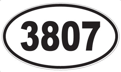 3807 - Oval Sticker