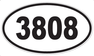 3808 - Oval Sticker