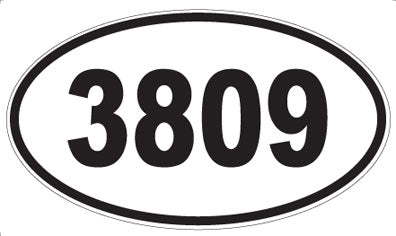 3809 - Oval Sticker