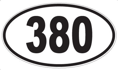 380 - Oval Sticker