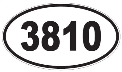 3810 - Oval Sticker