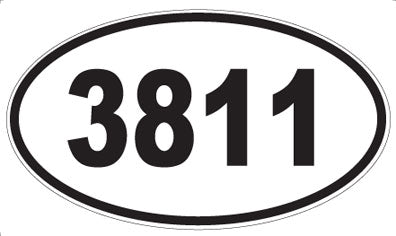 3811 - Oval Sticker