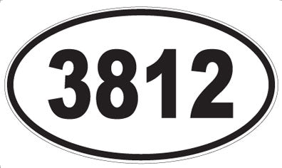 3812 - Oval Sticker