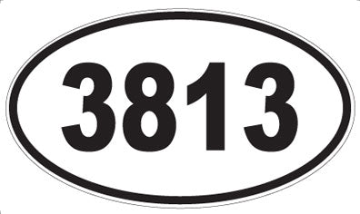 3813 - Oval Sticker
