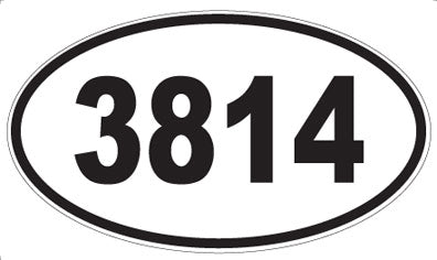 3814 - Oval Sticker