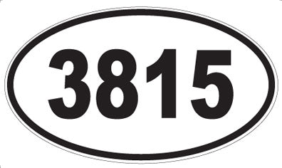 3815 - Oval Sticker