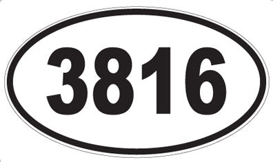 3816 - Oval Sticker