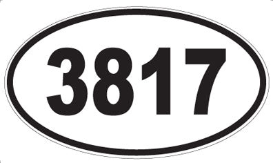 3817 - Oval Sticker