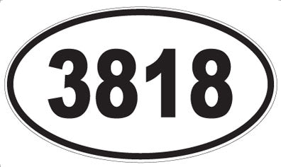 3818 - Oval Sticker